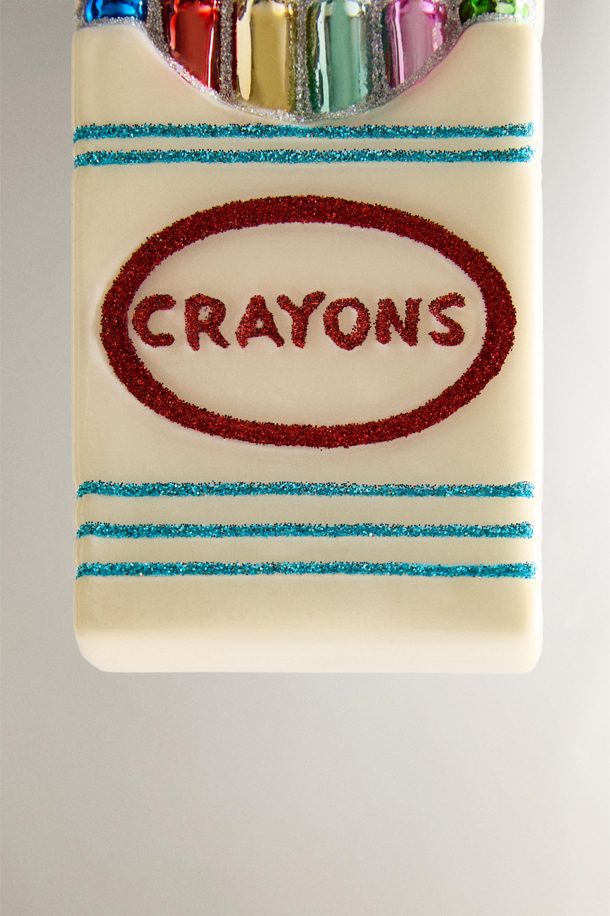 BOX OF CRAYONS CHRISTMAS TREE ORNAMENT